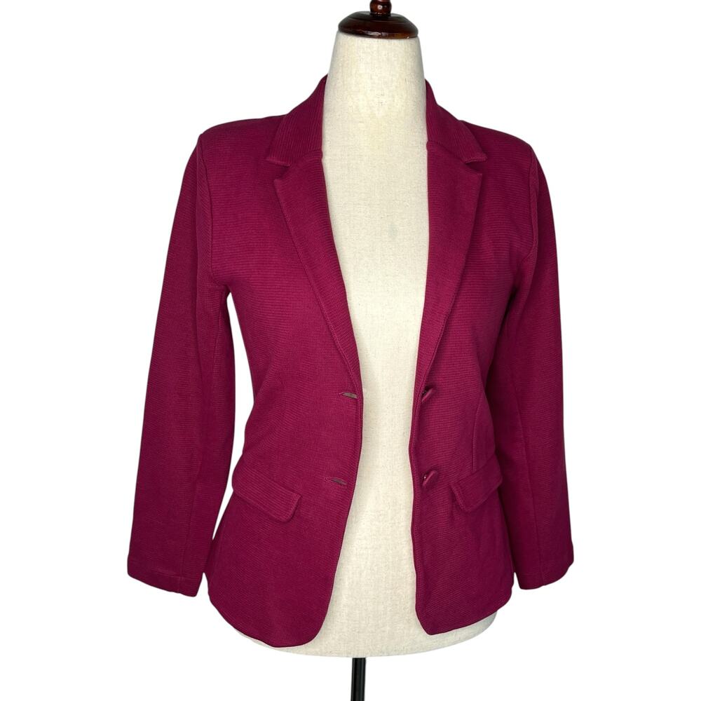 Kettlewell Womens Blazer Small Pink Portugal Two Button Cotton Blend Work Career
